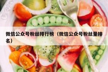 微信公众号粉丝排行榜（微信公众号粉丝量排名）