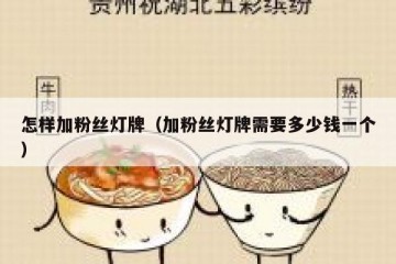 怎样加粉丝灯牌（加粉丝灯牌需要多少钱一个）