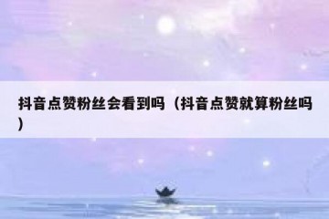 抖音点赞粉丝会看到吗（抖音点赞就算粉丝吗）