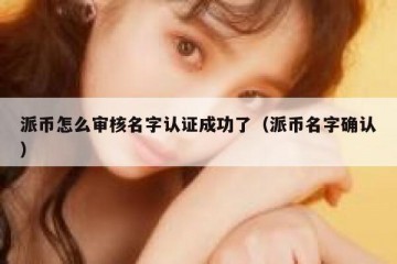 派币怎么审核名字认证成功了（派币名字确认）
