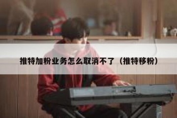 推特加粉业务怎么取消不了（推特移粉）