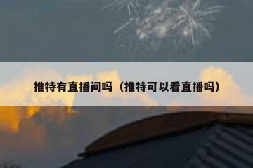 推特有直播间吗（推特可以看直播吗）