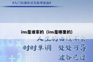 ins是谁家的（ins是哪里的）