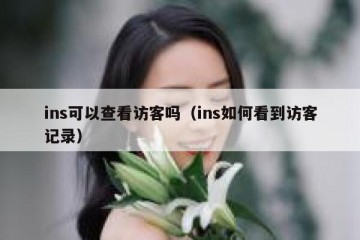 ins可以查看访客吗（ins如何看到访客记录）