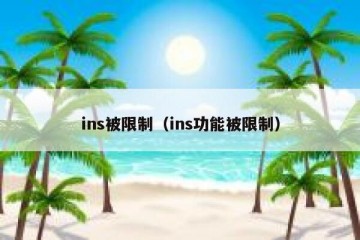 ins被限制（ins功能被限制）