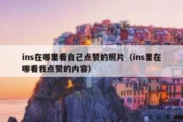 ins在哪里看自己点赞的照片（ins里在哪看我点赞的内容）