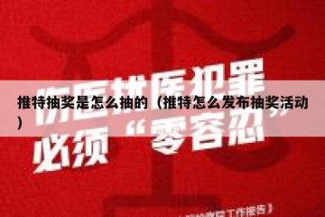 推特抽奖是怎么抽的（推特怎么发布抽奖活动）