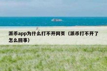 派币app为什么打不开网页（派币打不开了怎么回事）