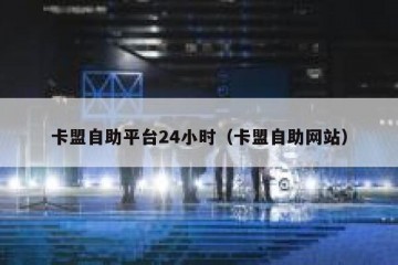 卡盟自助平台24小时（卡盟自助网站）