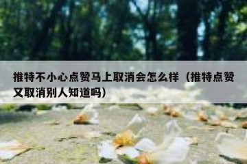 推特不小心点赞马上取消会怎么样（推特点赞又取消别人知道吗）