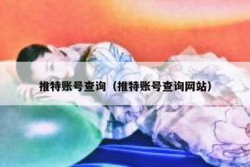 推特账号查询（推特账号查询网站）