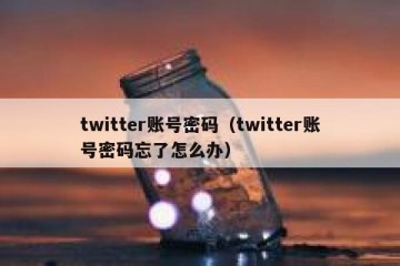 twitter账号密码（twitter账号密码忘了怎么办）
