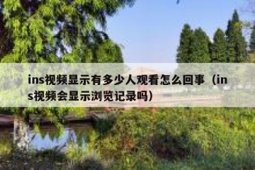 ins视频显示有多少人观看怎么回事（ins视频会显示浏览记录吗）