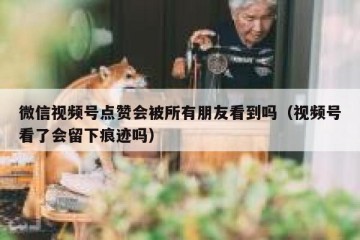 微信视频号点赞会被所有朋友看到吗（视频号看了会留下痕迹吗）