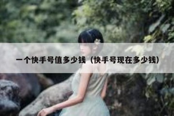 一个快手号值多少钱（快手号现在多少钱）