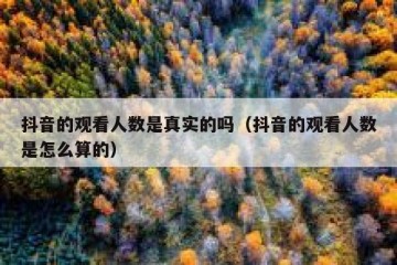 抖音的观看人数是真实的吗（抖音的观看人数是怎么算的）
