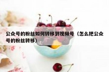 公众号的粉丝如何转移到视频号（怎么把公众号的粉丝转移）