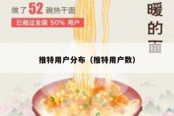 推特用户分布（推特用户数）