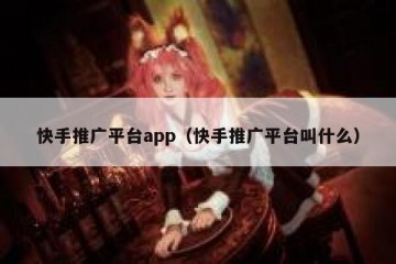 快手推广平台app（快手推广平台叫什么）