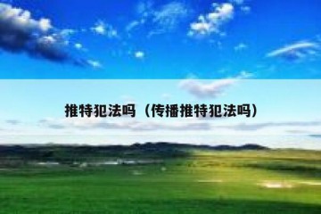 推特犯法吗（传播推特犯法吗）