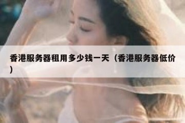 香港服务器租用多少钱一天（香港服务器低价）