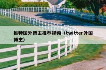 推特国外博主推荐视频（twitter外国博主）