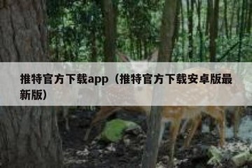 推特官方下载app（推特官方下载安卓版最新版）