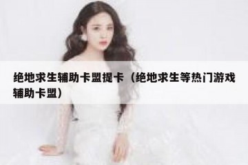 绝地求生辅助卡盟提卡（绝地求生等热门游戏辅助卡盟）