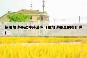 使用加速器软件违法吗（用加速器真的有用吗）