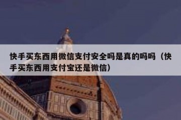 快手买东西用微信支付安全吗是真的吗吗（快手买东西用支付宝还是微信）
