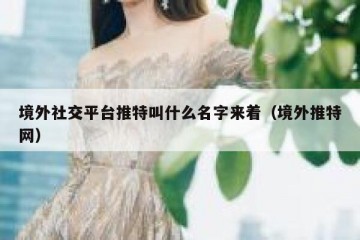 境外社交平台推特叫什么名字来着（境外推特网）
