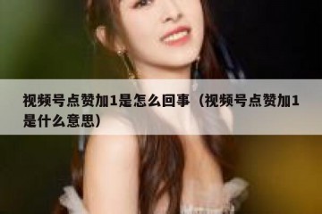 视频号点赞加1是怎么回事（视频号点赞加1是什么意思）