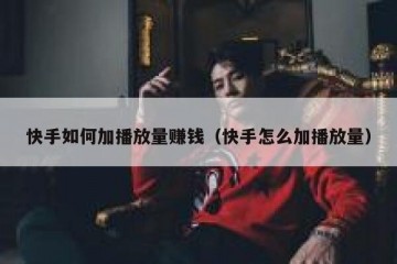 快手如何加播放量赚钱（快手怎么加播放量）