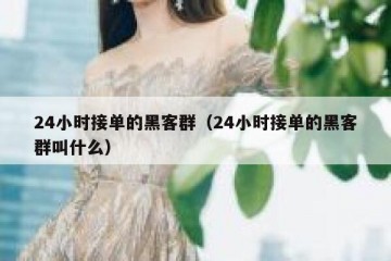 24小时接单的黑客群（24小时接单的黑客群叫什么）
