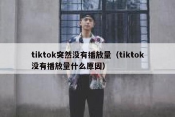 tiktok突然没有播放量（tiktok没有播放量什么原因）