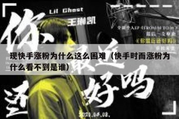 现快手涨粉为什么这么困难（快手时而涨粉为什么看不到是谁）