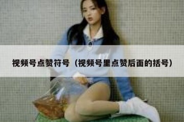 视频号点赞符号（视频号里点赞后面的括号）