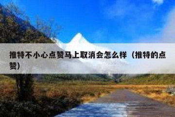 推特不小心点赞马上取消会怎么样（推特的点赞）