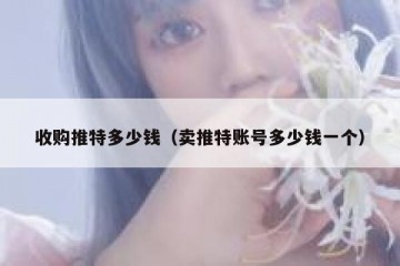 收购推特多少钱（卖推特账号多少钱一个）