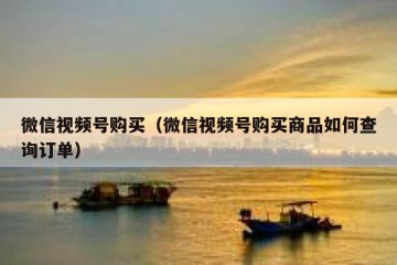 微信视频号购买（微信视频号购买商品如何查询订单）