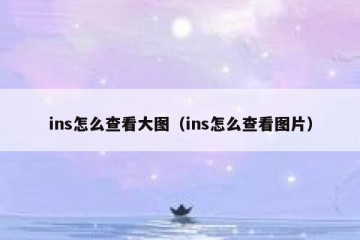 ins怎么查看大图（ins怎么查看图片）
