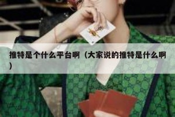 推特是个什么平台啊（大家说的推特是什么啊）