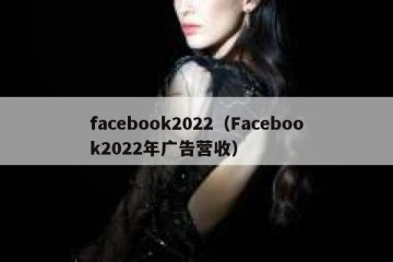 facebook2022（Facebook2022年广告营收）