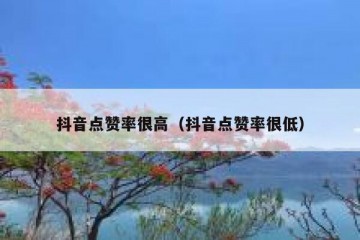 抖音点赞率很高（抖音点赞率很低）