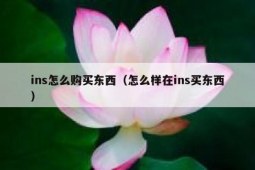 ins怎么购买东西（怎么样在ins买东西）