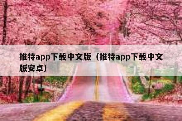 推特app下载中文版（推特app下载中文版安卓） 第1张