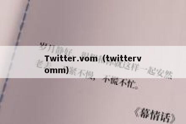 Twitter.vom（twittervomm） 第1张