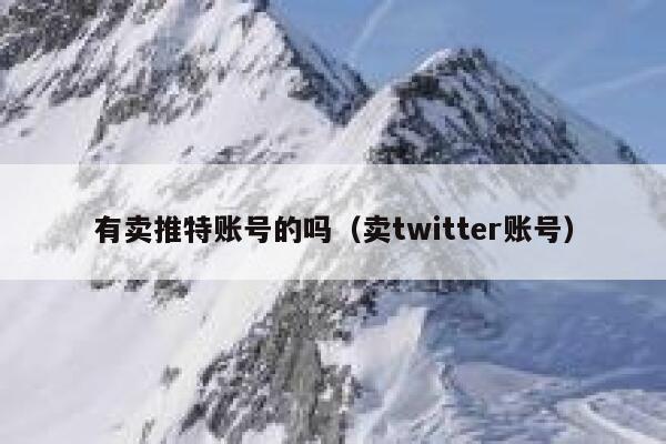 有卖推特账号的吗(卖twitter账号) 第1张 有卖推特账号的吗(卖twitter账号) 第1张