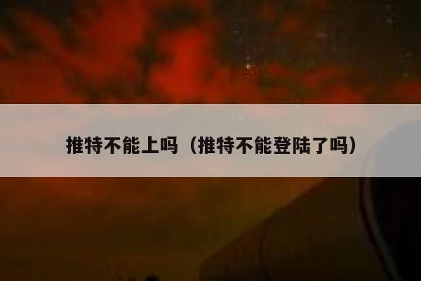 推特不能上吗(推特不能登陆了吗) 第1张 推特不能上吗(推特不能登陆了吗) 第1张