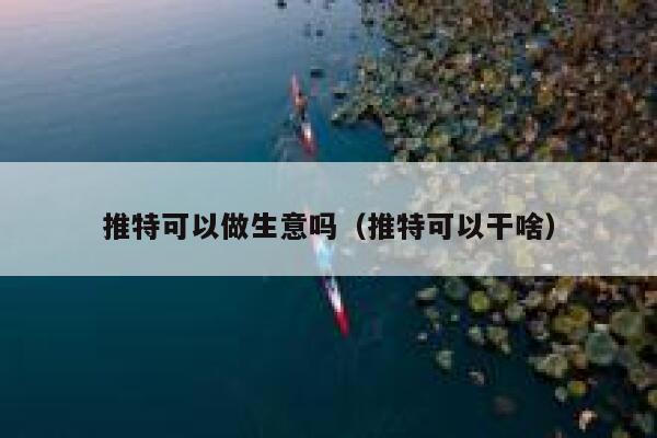 推特可以做生意吗(推特可以干啥) 第1张 推特可以做生意吗(推特可以干啥) 第1张